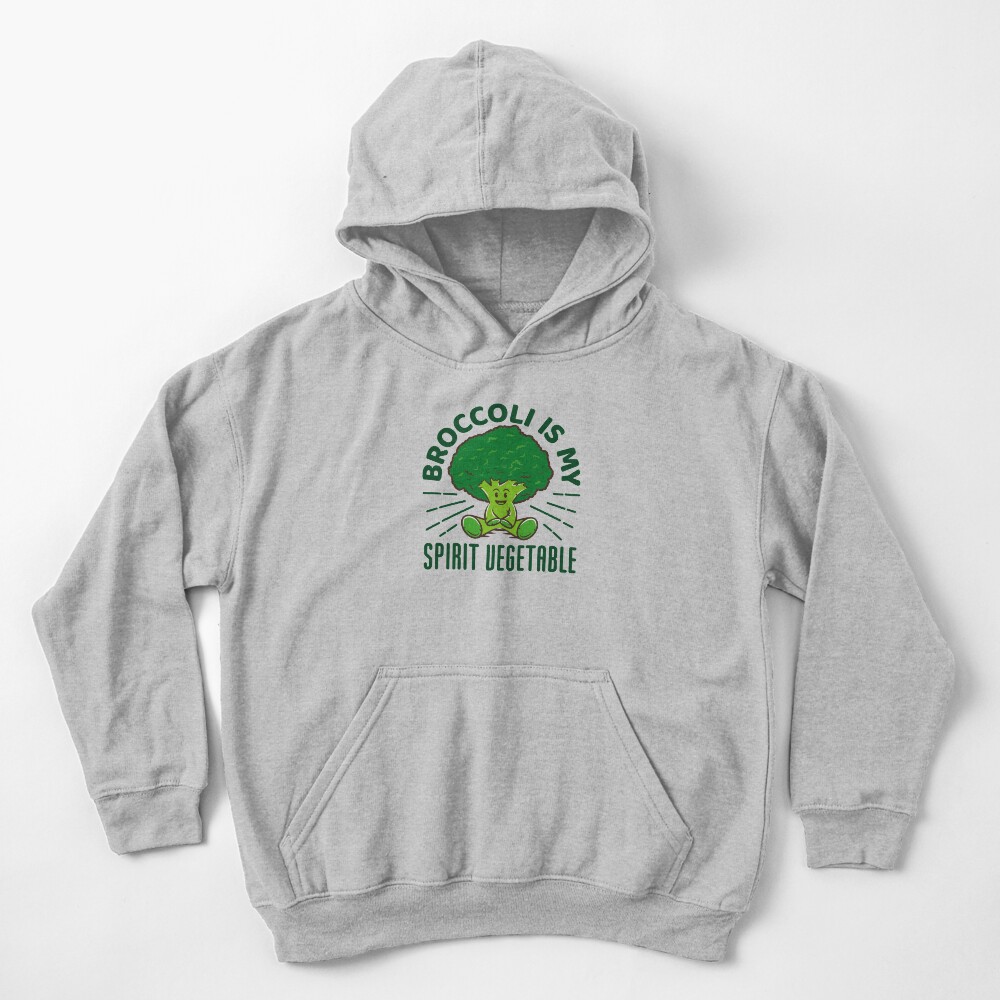 Funny Broccoli Gift - Broccoli Is My Spirit Vegetable Kids Pullover Hoodie