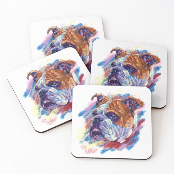 Item preview, Digital painting of English bulldog head designed and sold by hadkhanong.