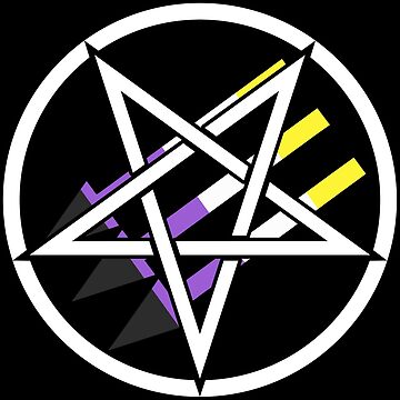 Artwork thumbnail, Satanic Antifascism - Nonbinary Pride by QueerSatanic