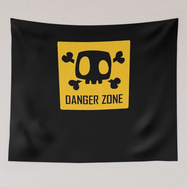 Item preview, Yellow Danger Zone Skull designed and sold by sraj3817.