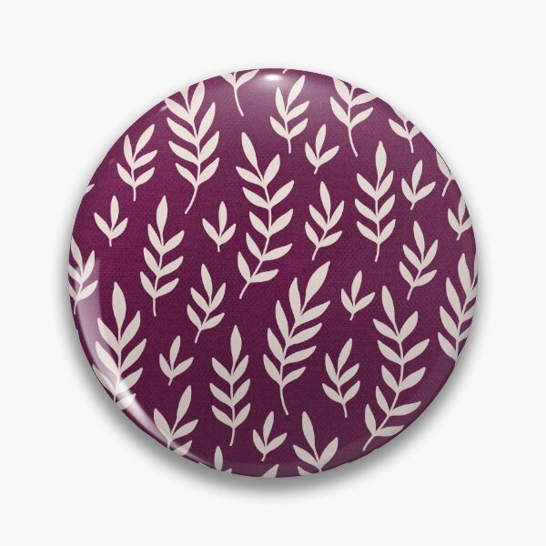 Item preview, purple and white floral leaves design  designed and sold by TheWhiteRhyno.