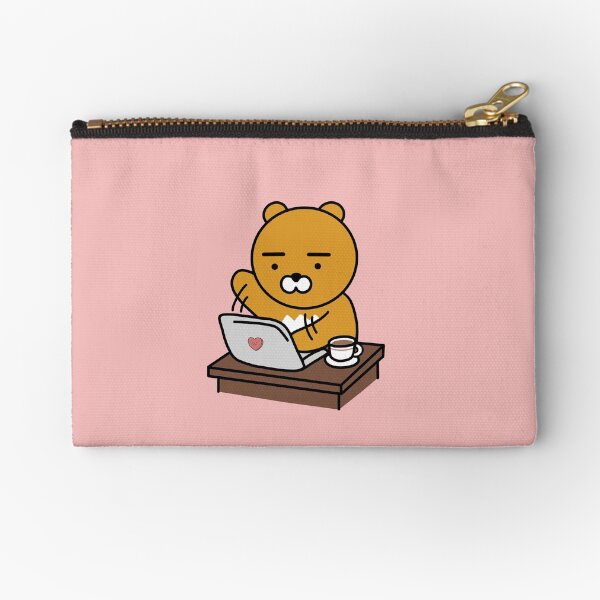 Hard Working Ryan | Latte Ryan | Cafe Ryan | Student Ryan Zipper Pouch