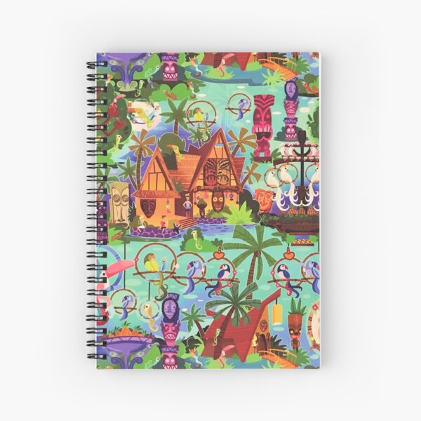 The ORIGINAL Enchanted Tiki Room Collage Spiral Notebook