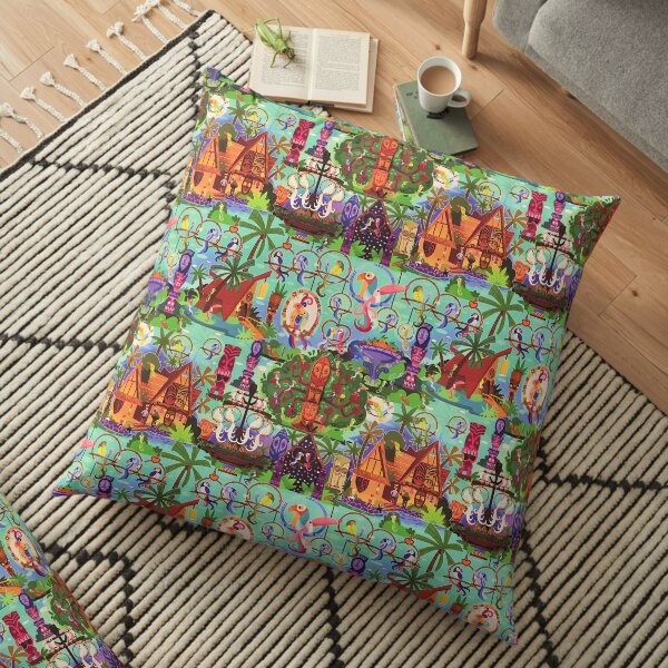 The ORIGINAL Enchanted Tiki Room Collage Floor Pillow