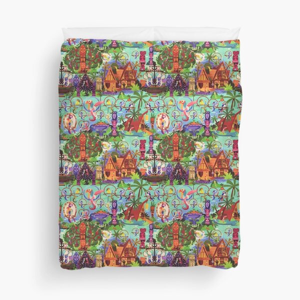 The ORIGINAL Enchanted Tiki Room Collage Duvet Cover
