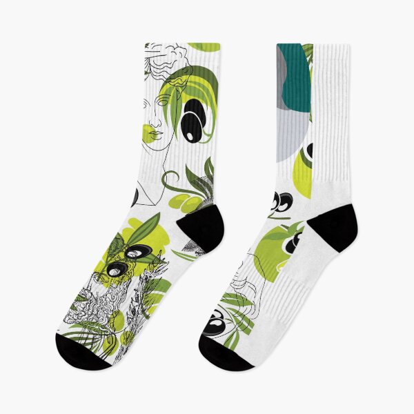 Item preview, Greek sculptures and olive pattern  designed and sold by SpicyCherrys.
