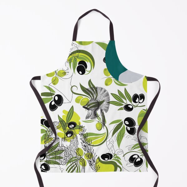 Item preview, Greek sculptures and olive pattern designed and sold by SpicyCherrys.