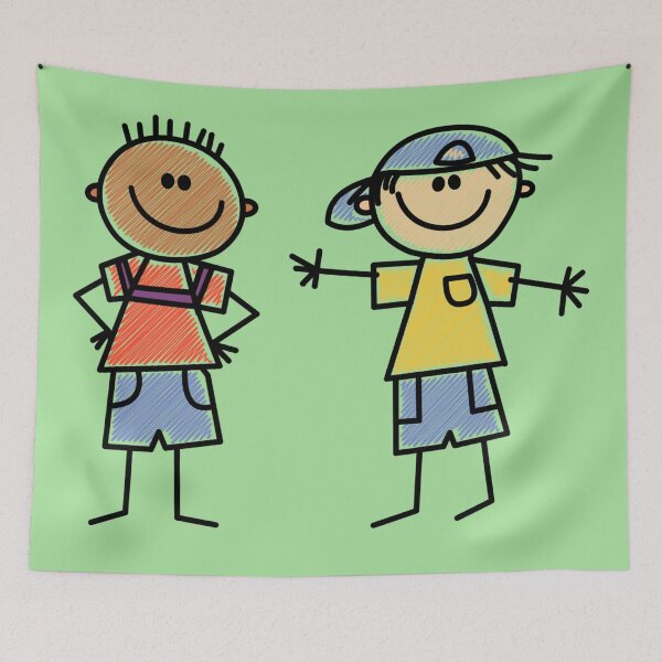 Item preview, Stick Kiddos - Jump of joy and BFF - A Charlie Brown inspired collection. designed and sold by Pinkaudi.