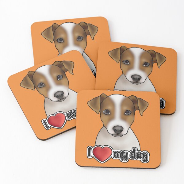 Item preview, I Love My Dog - Jack Russell Terrier - Orange designed and sold by JadeMadeThis.