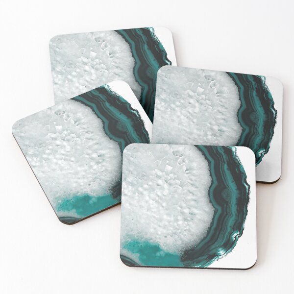 Aperçu de l'œuvre Agate sarcelle Glam # 2 #gem #decor #art créée et vendue par Anita's & Bella's Art.