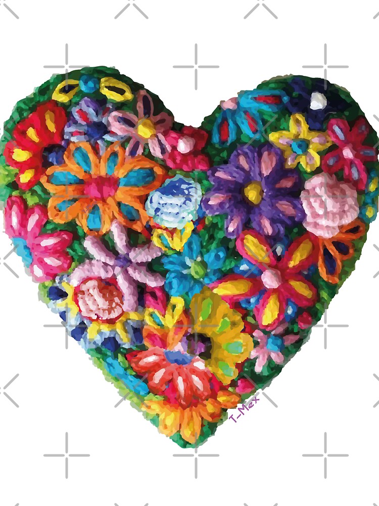 Floral Heart shape Embroidery design - Scoop My Art