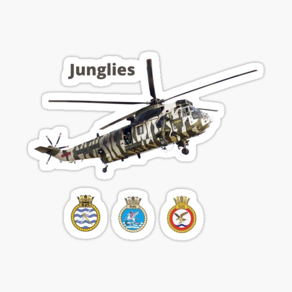 Vista previa del artículo con la obra «Helicóptero Sea King Mk4 de la Marina Real 845 846 848», diseñado y vendido por Bagsyrose.