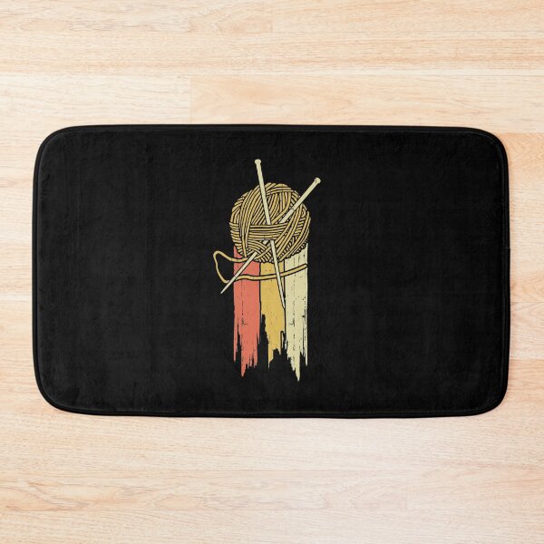 Item preview, Knitting Crochet Needles Graphics, Retro Yarn Knitter Design designed and sold by PrintOfi.