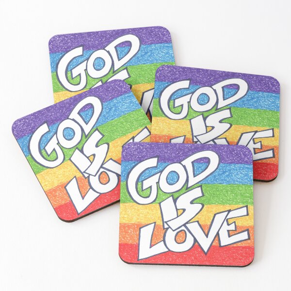Item preview, God is Love Rainbow designed and sold by BackgroundPixel.