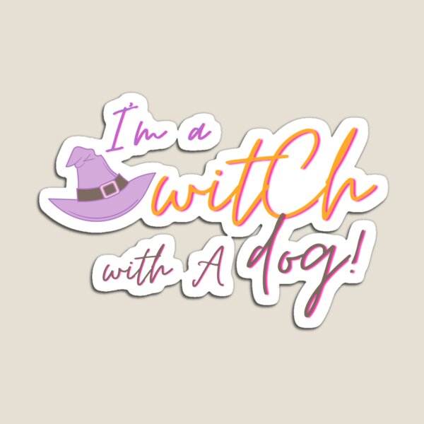 Item preview, witch with a dog Halloween shirt designed and sold by fitpress.