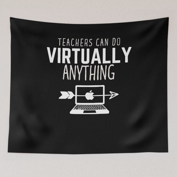 Item preview,  teachers can do virtually anything black and white designed and sold by chris-ellis-art.
