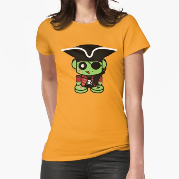 Pirate Zombio'bot 1.0 Fitted T-Shirt