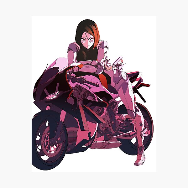Premium AI Image | Anime girl sitting on a motorcycle in the city at night  generative ai