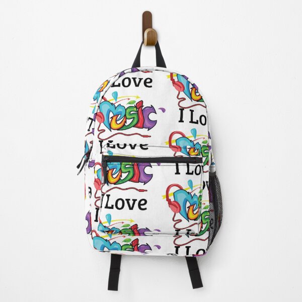 Item preview, I Love Music, Colorful Music Quote With Headphones designed and sold by 4AllTimes.
