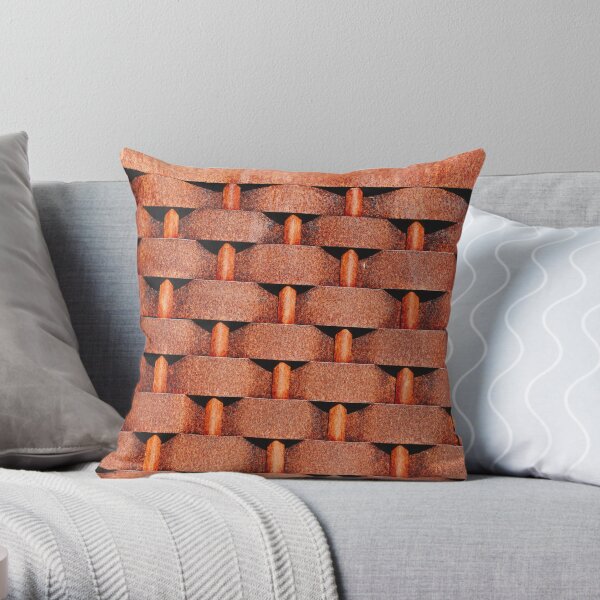 pillow Brown Metal Wall Throw Pillow