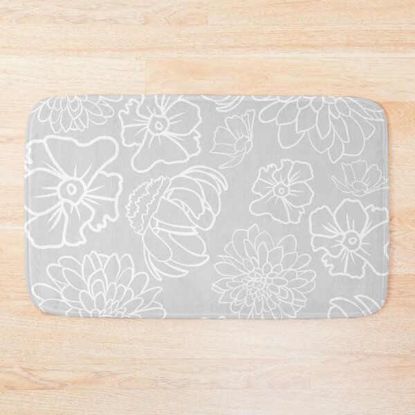 Item preview, Ice Grey - Cool Tones - Floral Print Pattern designed and sold by Aryeh Studio.