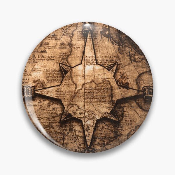 Item preview, Ancient World Traveler - Map & Compass Rose designed and sold by NaturePrints.