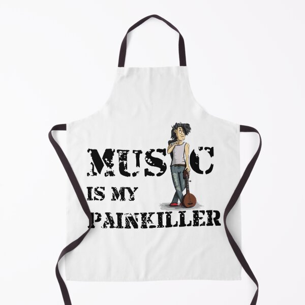 Item preview, Music Is My Painkiller, With Cartoon Musician designed and sold by 4AllTimes.