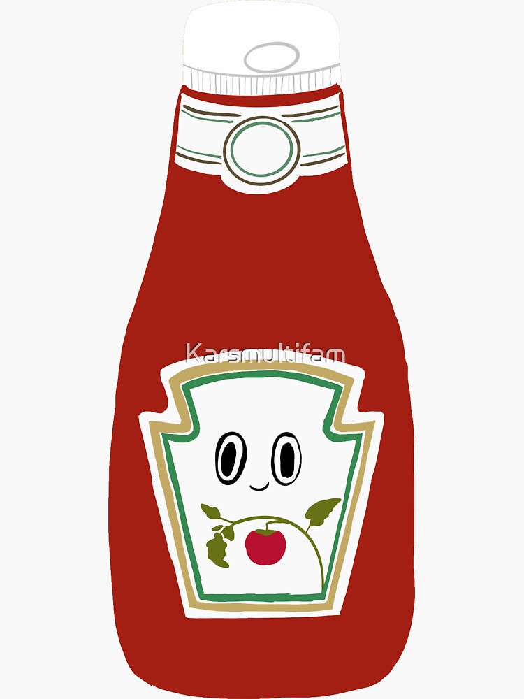 Cute ketchup bottle Sticker for Sale by Karsmultifam