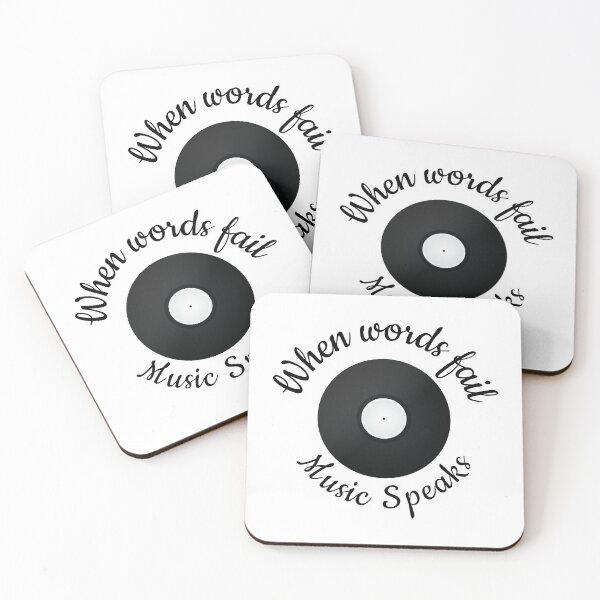 Item preview, When Words Fail Music Speaks, Music Lover Quote designed and sold by 4AllTimes.