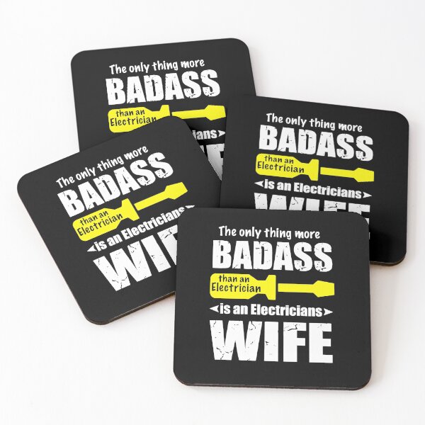 Item preview, The only thing more Badass than an Electrician is an Electricians Wife designed and sold by GeniusDesignArt.