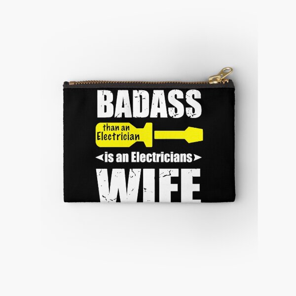 Item preview, The only thing more Badass than an Electrician is an Electricians Wife designed and sold by GeniusDesignArt.