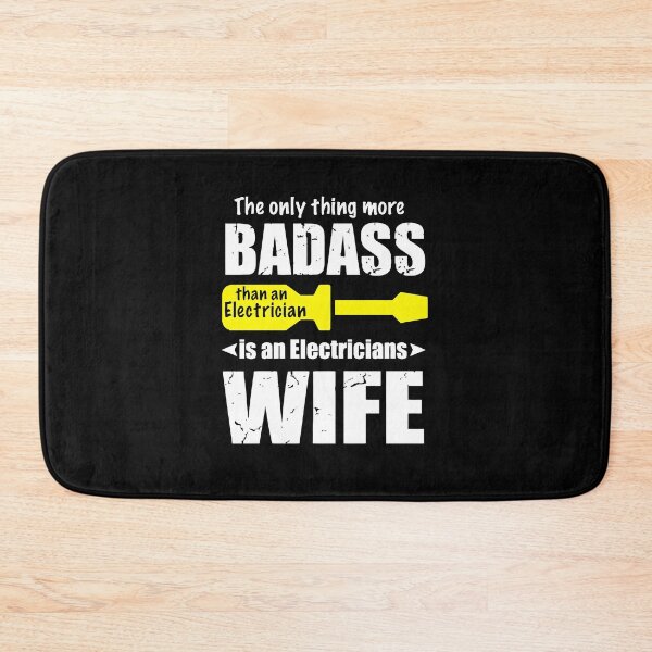 Item preview, The only thing more Badass than an Electrician is an Electricians Wife designed and sold by GeniusDesignArt.