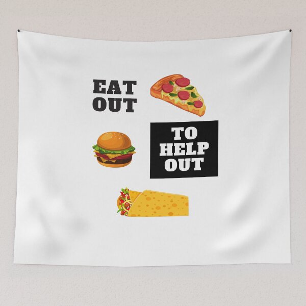 Item preview, Eat Out To Help Out - Burrito, Burger, Pizza designed and sold by somebasic.