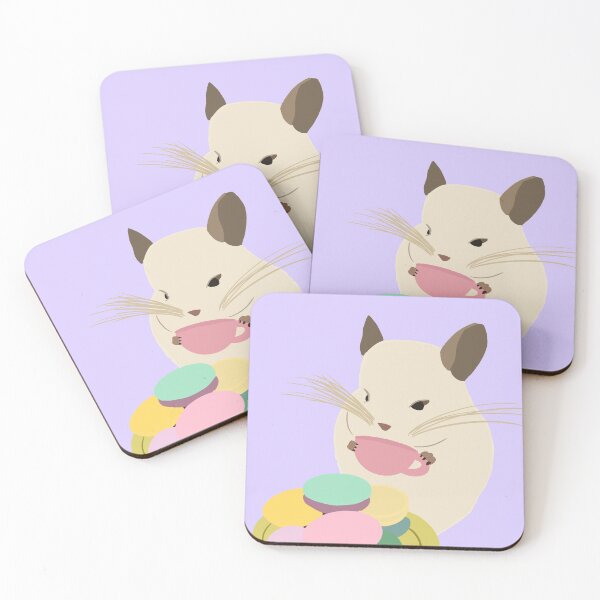 Item preview, Cute chinchilla drinking tea designed and sold by Karsmultifam.