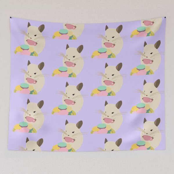 Item preview, Cute chinchilla drinking tea designed and sold by Karsmultifam.