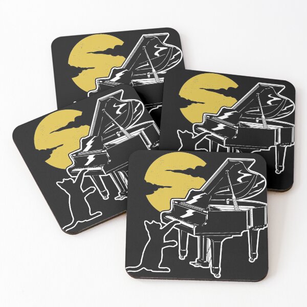 Artikelvorschau, Klavier spielende Katze | Lustiger Katzenliebhaber-Geschenkmusik-Designdruck entworfen und verkauft von Lisbob.