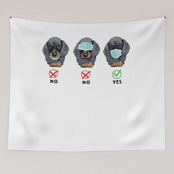 Item preview, Funny Dachsund Wearing Mask Cute Dog Lover Gift designed and sold by DennisVon.
