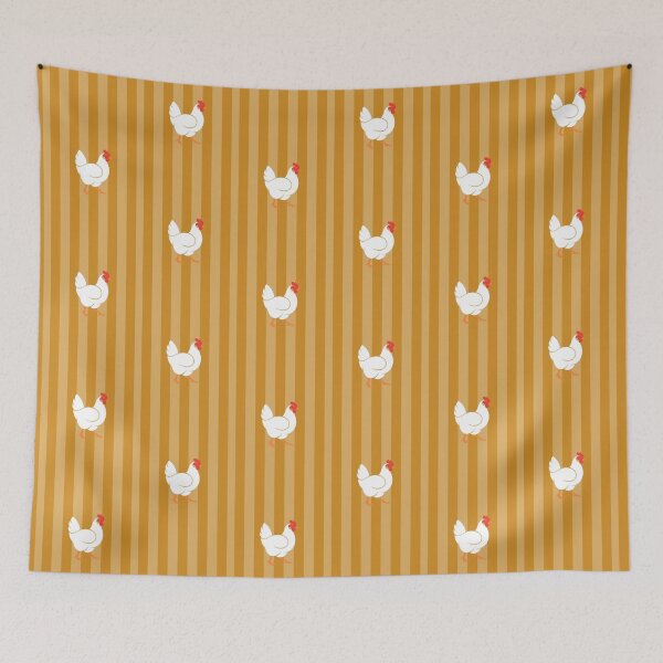 Item preview, White Hen on Stripes! designed and sold by Pinnypin.