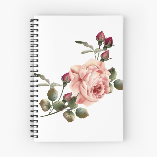 Item preview, pink rose illustration, Flower Garden roses, vintage flowers designed and sold by Halalolo.