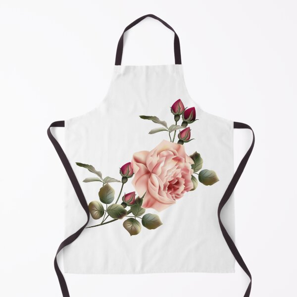 Item preview, pink rose illustration, Flower Garden roses, vintage flowers designed and sold by Halalolo.
