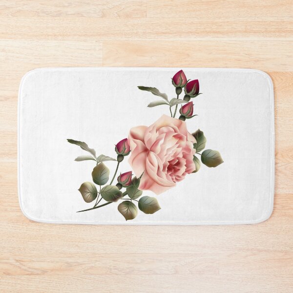 Item preview, pink rose illustration, Flower Garden roses, vintage flowers designed and sold by Halalolo.
