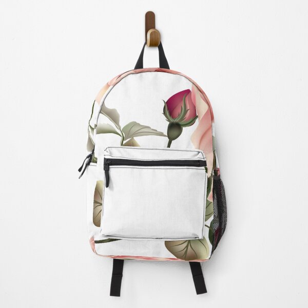 Item preview, pink rose illustration, Flower Garden roses, vintage flowers designed and sold by Halalolo.