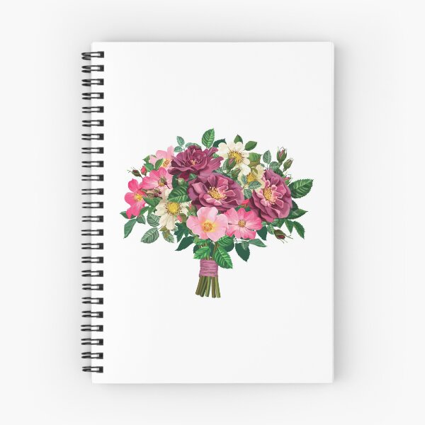 Item preview, Flower bouquet, Rose Bouquet, pink, red, and white anemone flower bouquet illustration designed and sold by Halalolo.