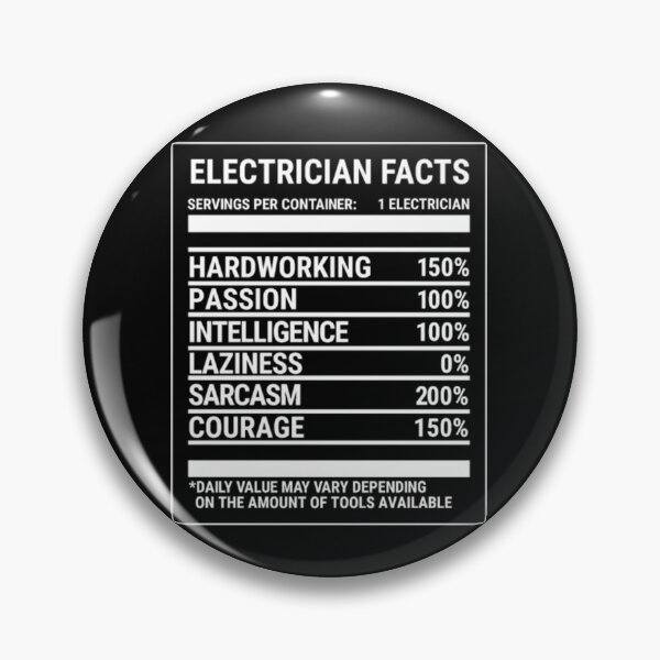Item preview, Electrician Facts designed and sold by GeniusDesignArt.