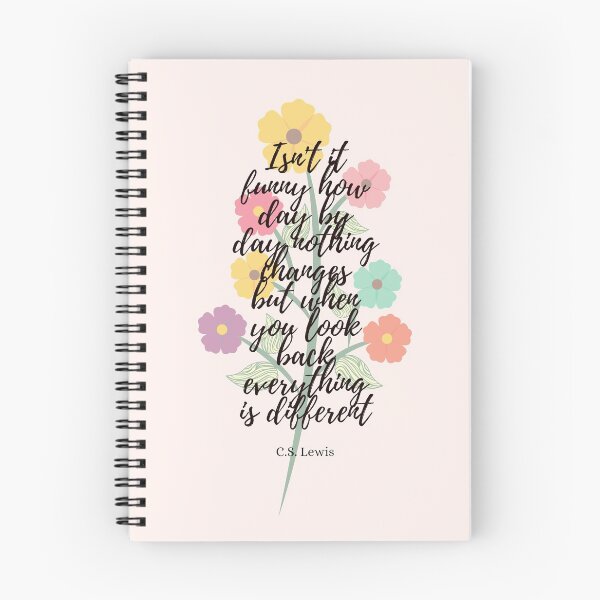 Item preview, when you look back- C.S. Lewis quote flower illustration designed and sold by Faeblehoarder.