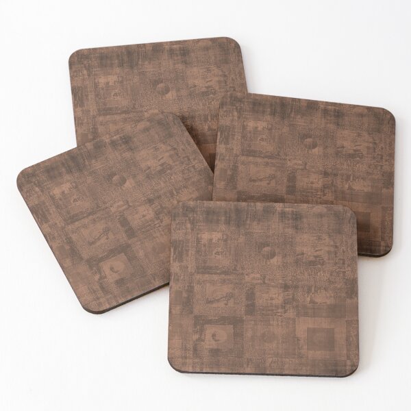 Item preview, Grungy Abstract Brown Cube Pattern designed and sold by ibadishi.