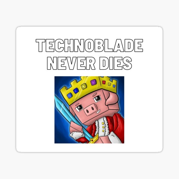 Technoblade never dies - Retro style technoblade merch cosplay - Technoblade  merch - Dream Smp merch Sticker by TeamDzShirts - Pixels