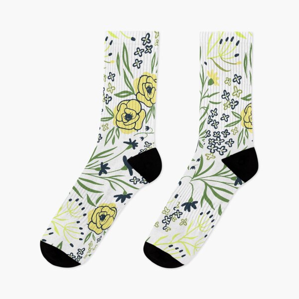 Item preview, Green leaves yellow flowers illustration designed and sold by Pinnypin.