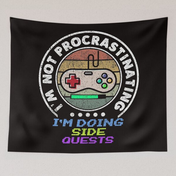 Item preview, not procrastinating I'm doing side quests t shirt  designed and sold by Majesticoo.