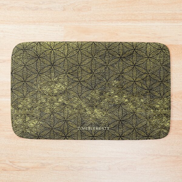 Item preview, flower of life gold leaf on leather deep designed and sold by filippobassano.